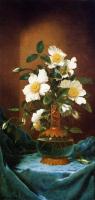 Heade, Martin Johnson - White Cherokee Roses in a Salamander Vase